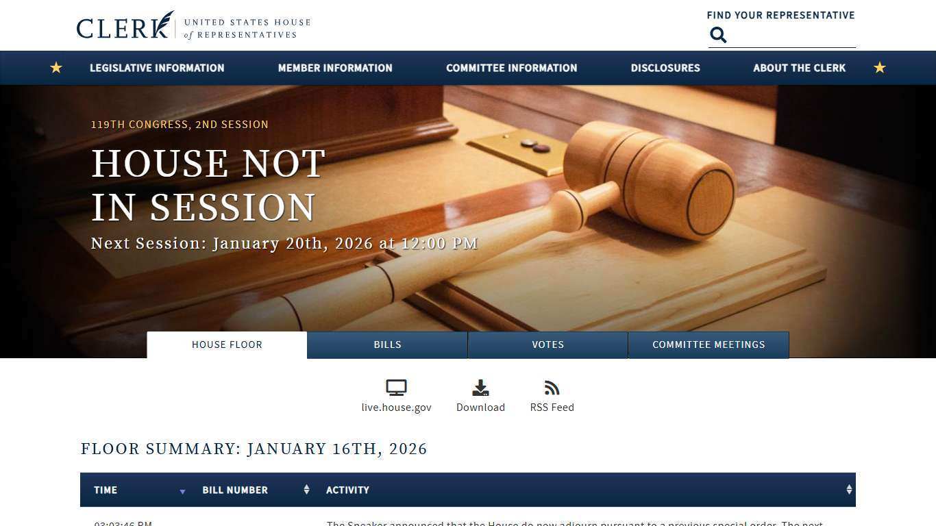 Office of the Clerk, U.S. House of Representatives